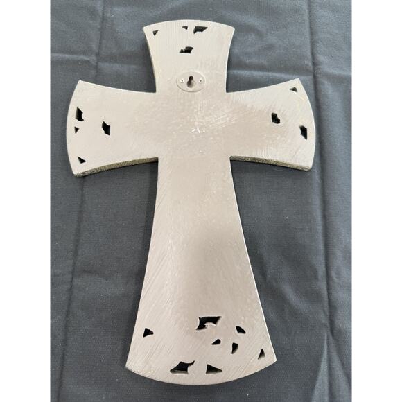 Faith Wall Cross Rustic Metal Look Christian Decor Religious Plaque 12” - Picture 5 of 10